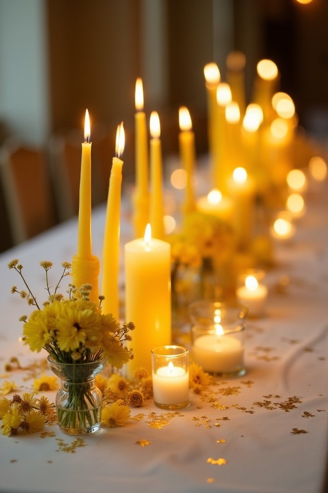 enchanting yellow candle decor