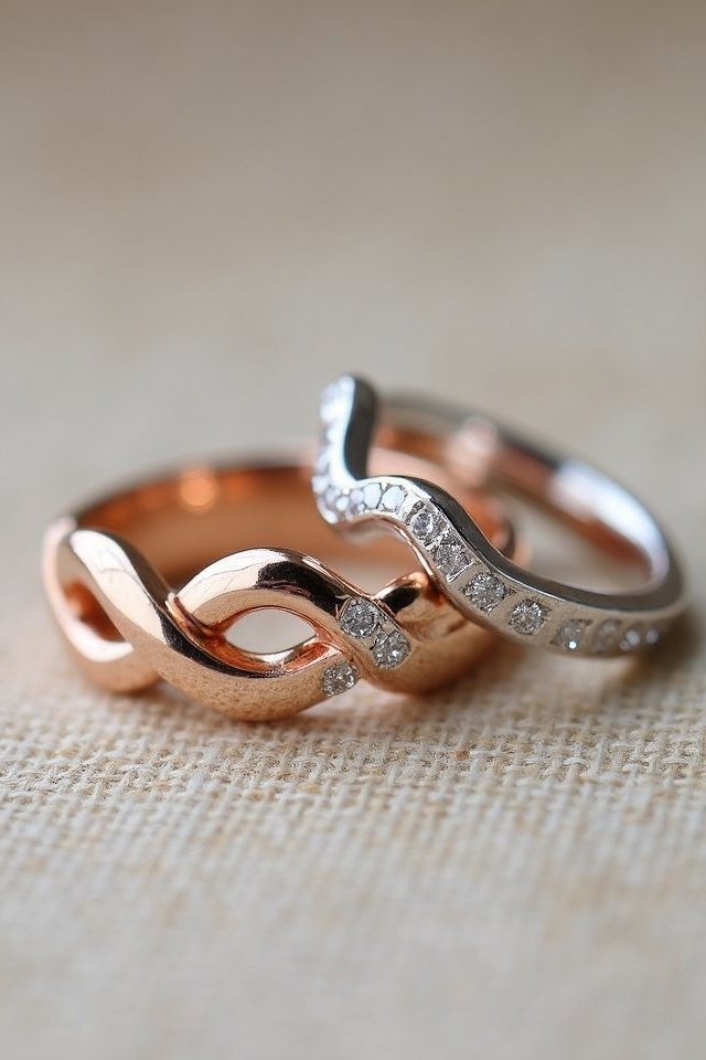 endless love wedding rings