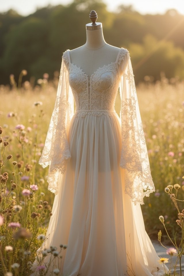 ethereal bell sleeve elegance