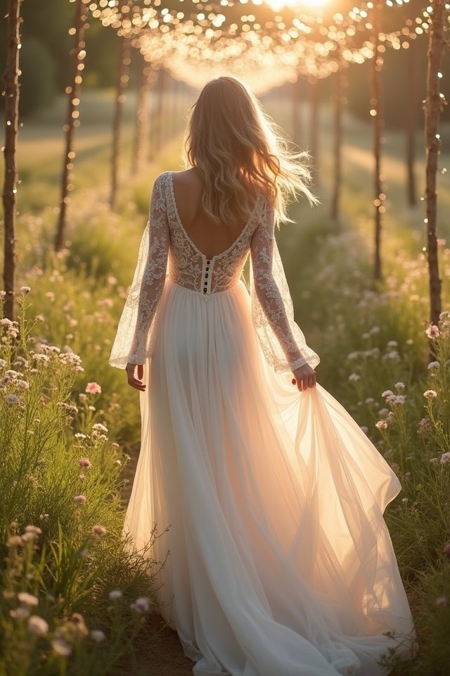 ethereal bohemian wedding style