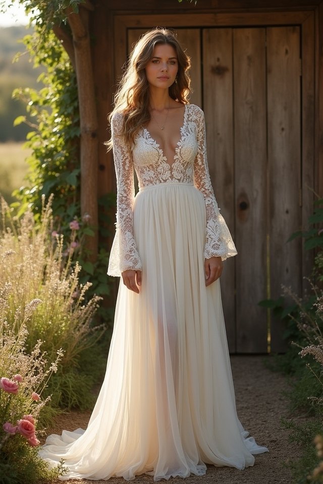 ethereal bohemian wedding style