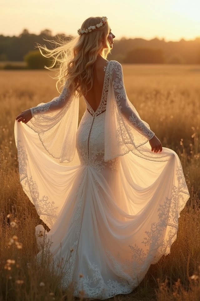 ethereal capes enhance weddings