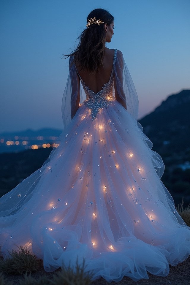 ethereal celestial tulle gown
