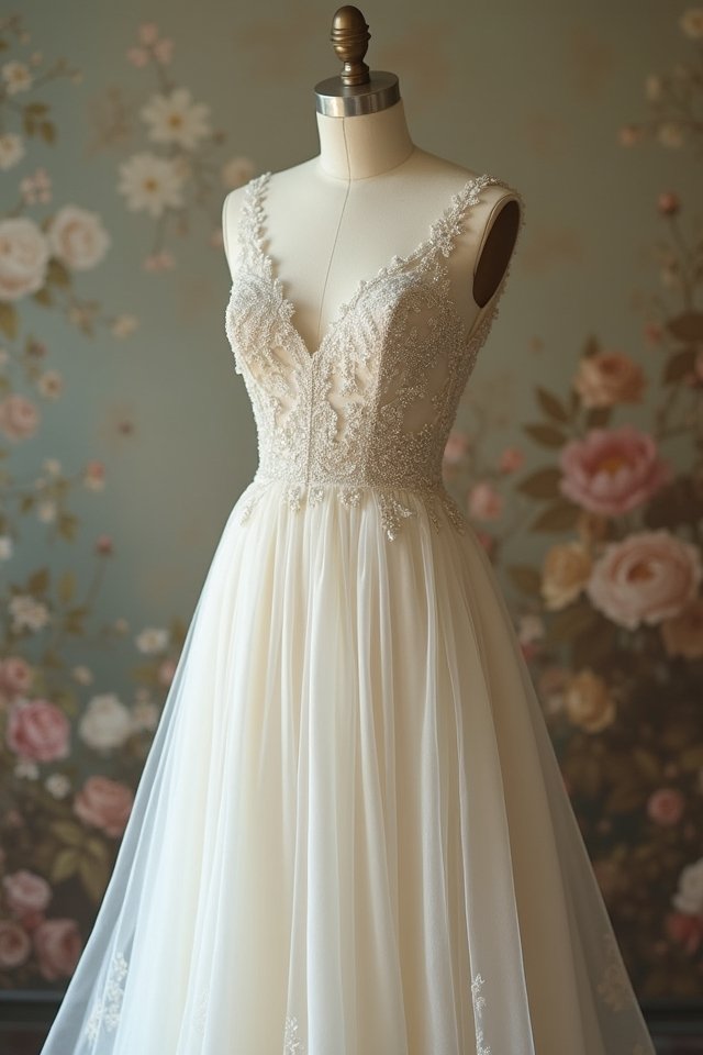ethereal chiffon beaded elegance