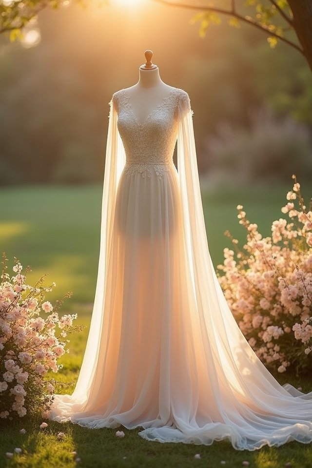 ethereal chiffon bridal elegance