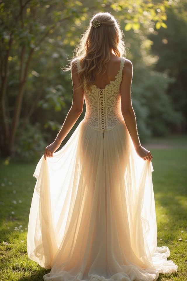 ethereal chiffon corset elegance