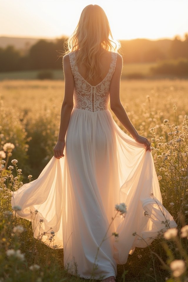 ethereal chiffon gown delight