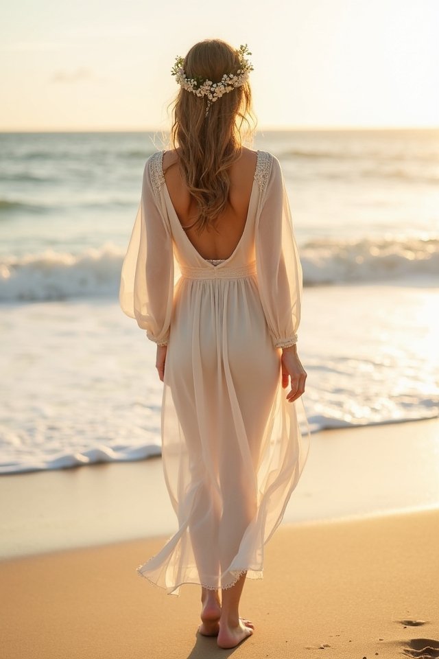 ethereal chiffon wrap dress