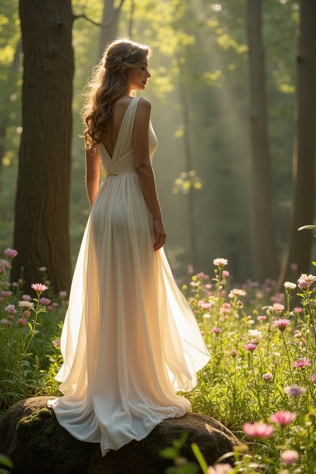 ethereal chiffon wrap dress