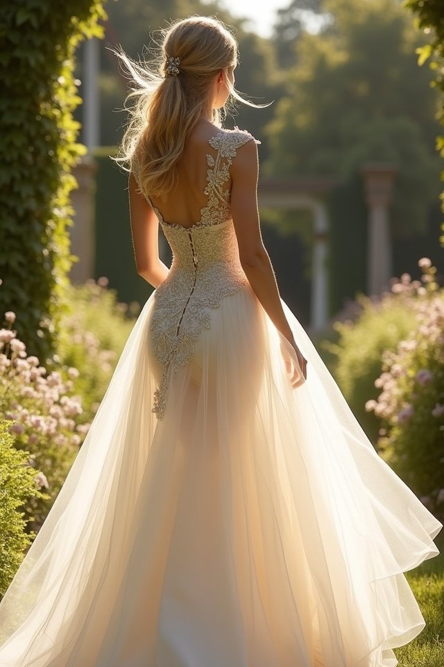 ethereal corset style gown elegance