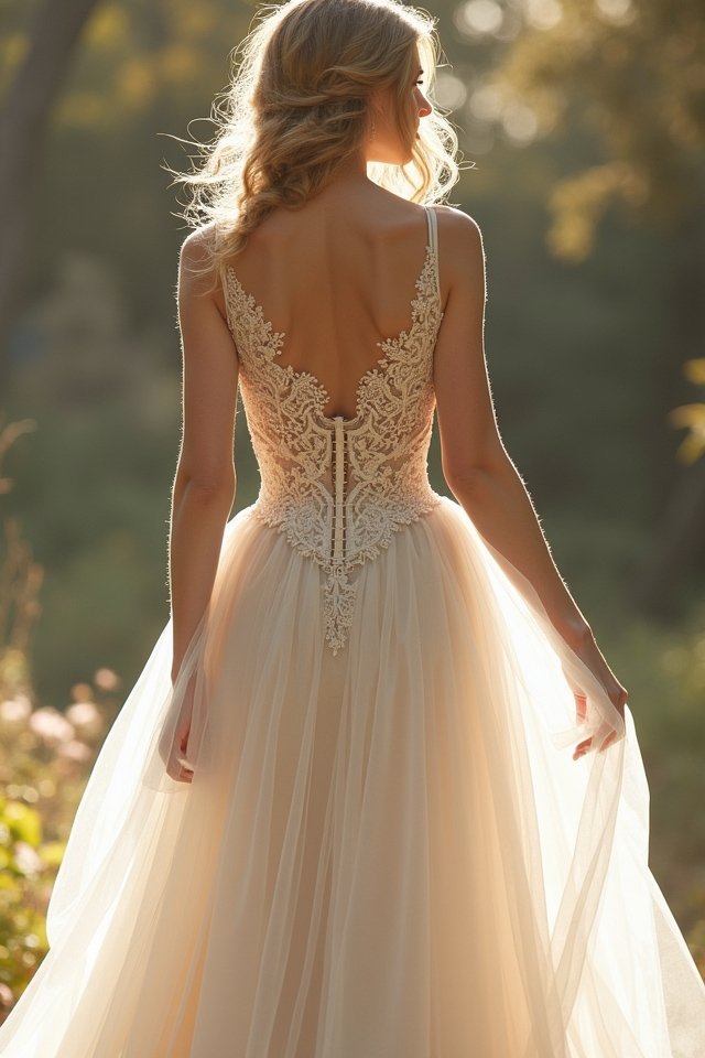 ethereal corset wedding dress