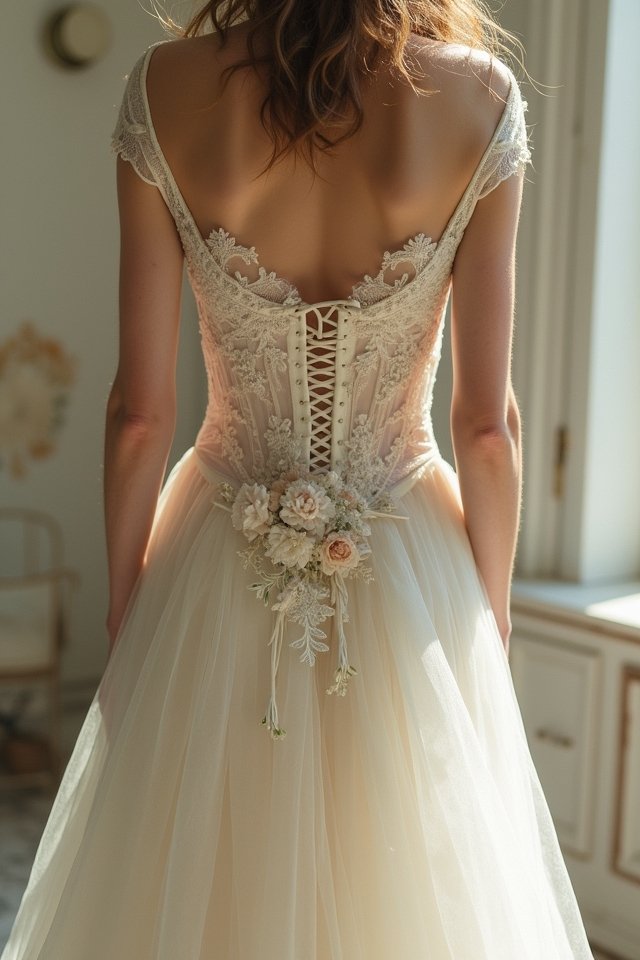 ethereal floral corset gown
