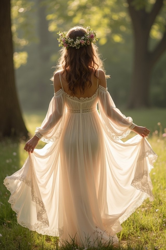 ethereal flowing chiffon elegance