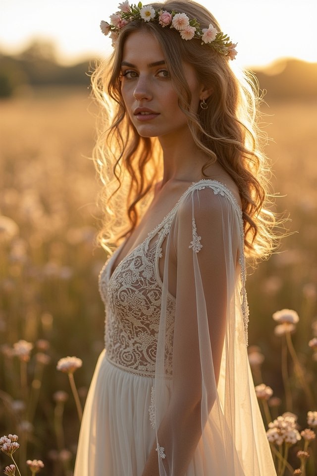 ethereal flowing sheer elegance