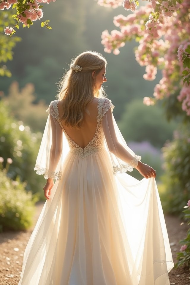 ethereal flowing sleeve elegance
