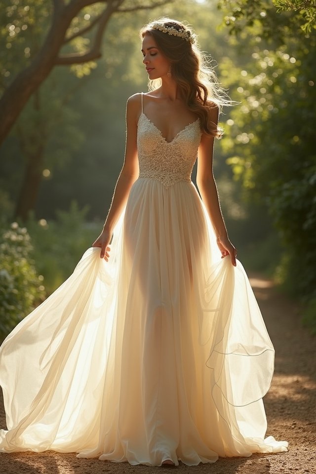 ethereal gowns sheer elegance