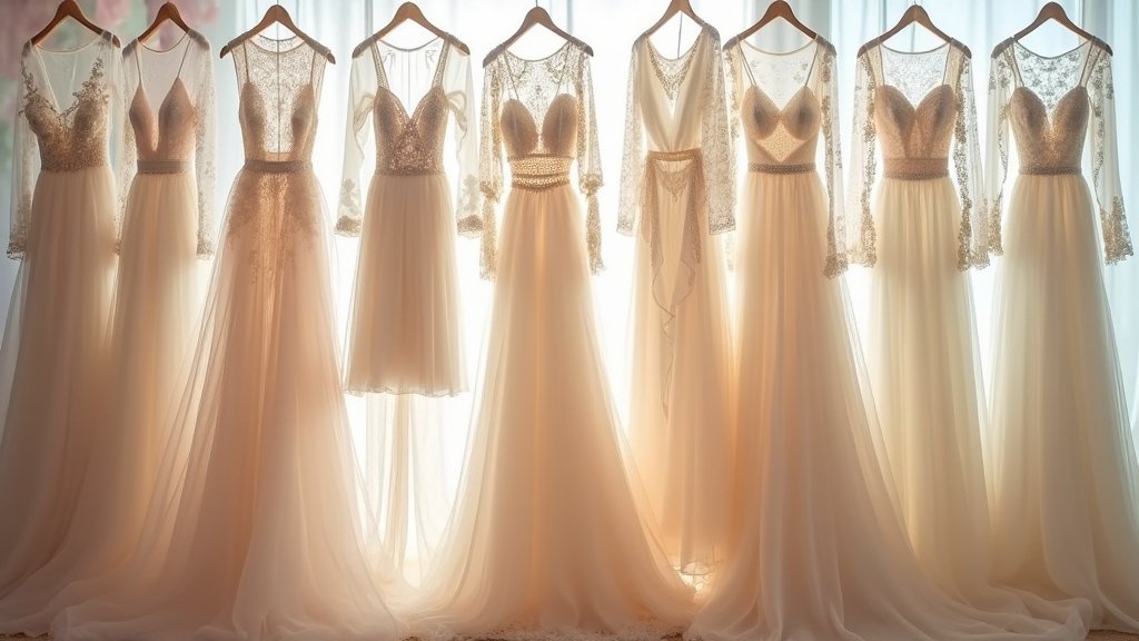 ethereal gowns with sleeves