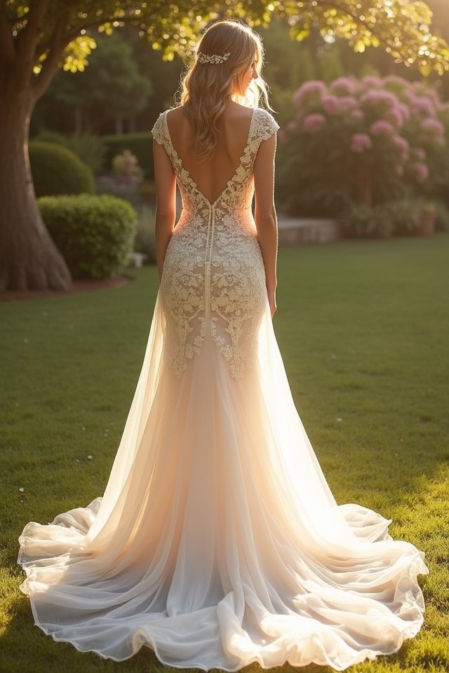 ethereal lace a line dress