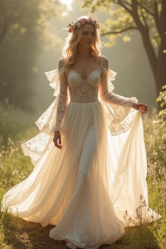 ethereal lace and tulle