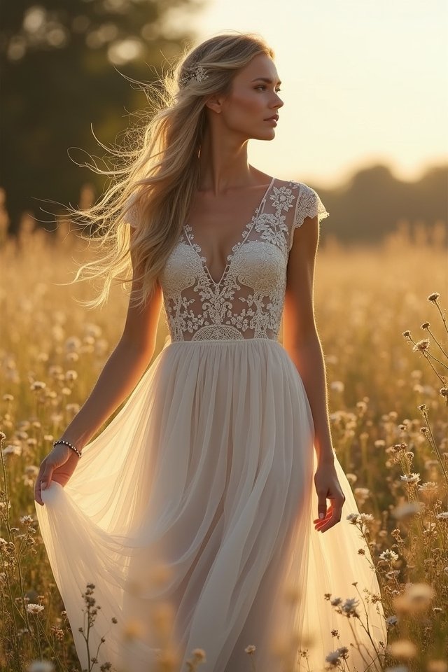 ethereal lace bohemian elegance