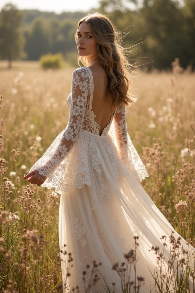 ethereal lace gown elegance