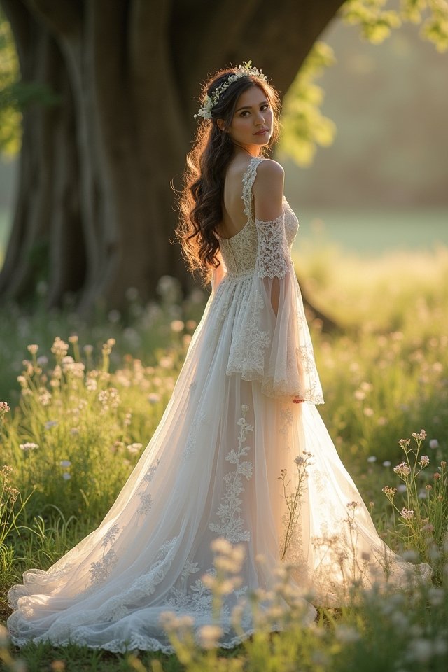 ethereal lace gown elegance
