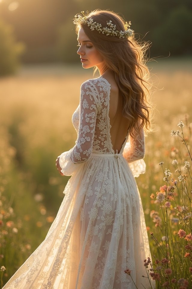 ethereal lace gown elegance