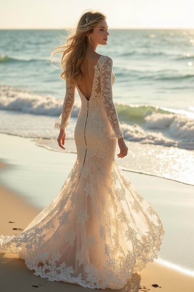 ethereal lace mermaid elegance