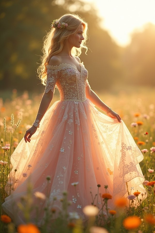 ethereal lace tulle ensemble