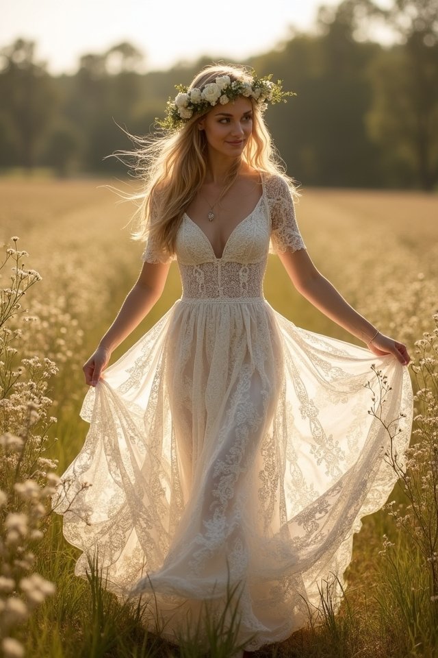 ethereal lace wedding gowns