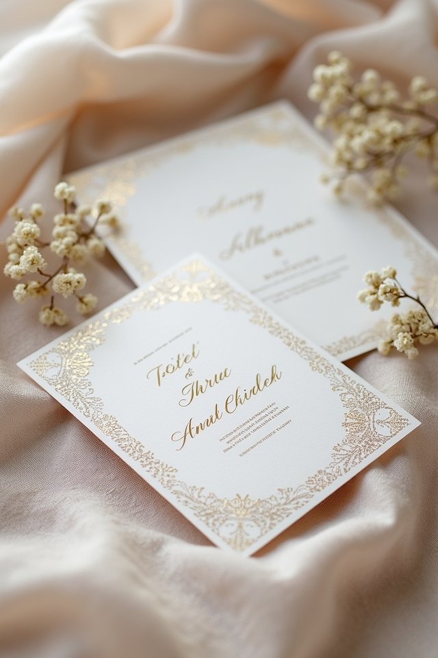 ethereal lace wedding invitations