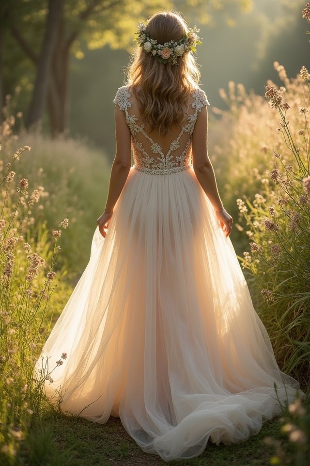 ethereal layered tulle ensemble