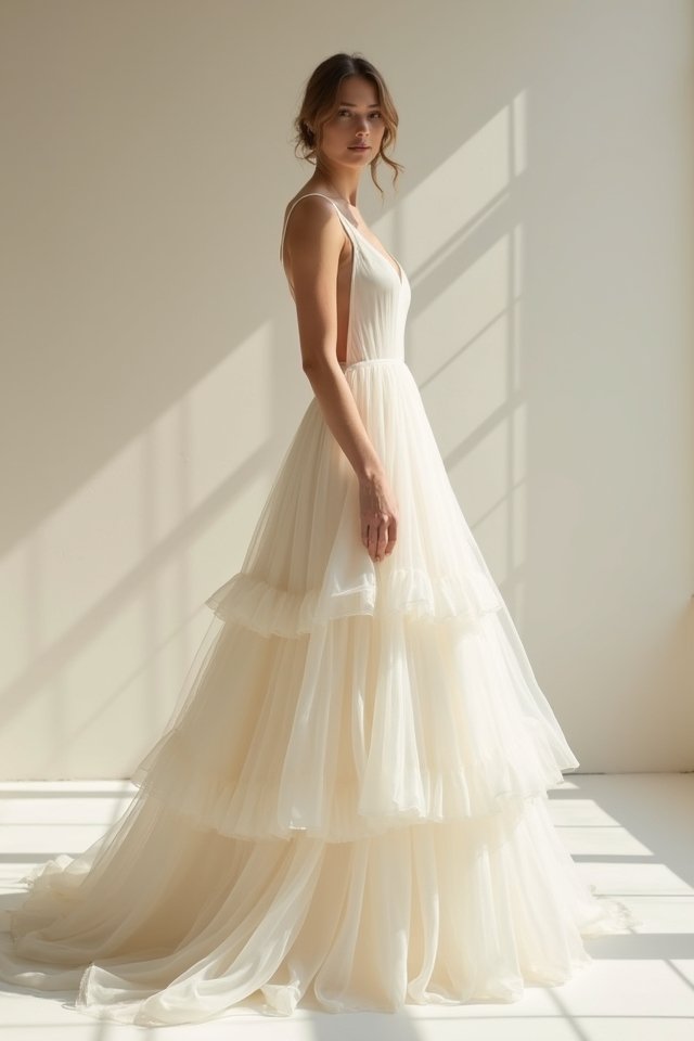 ethereal lightweight tiered dress
