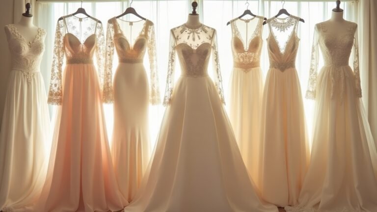 ethereal long sleeved wedding dresses