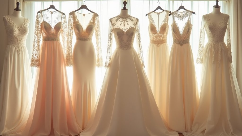 ethereal long sleeved wedding dresses