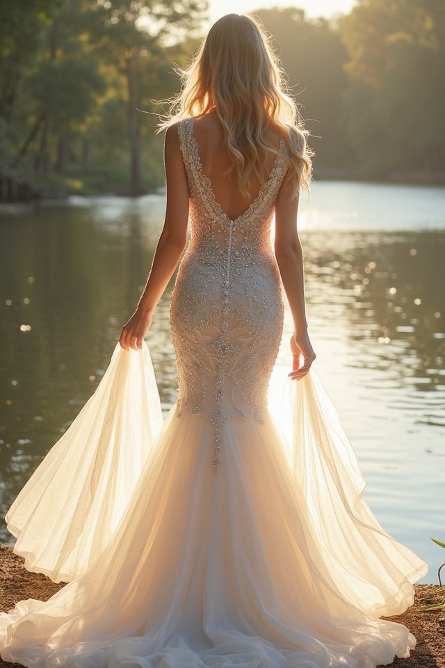 ethereal mermaid dress elegance