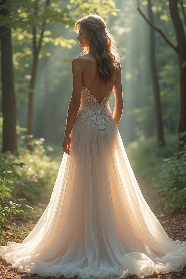 ethereal mermaid tulle gown