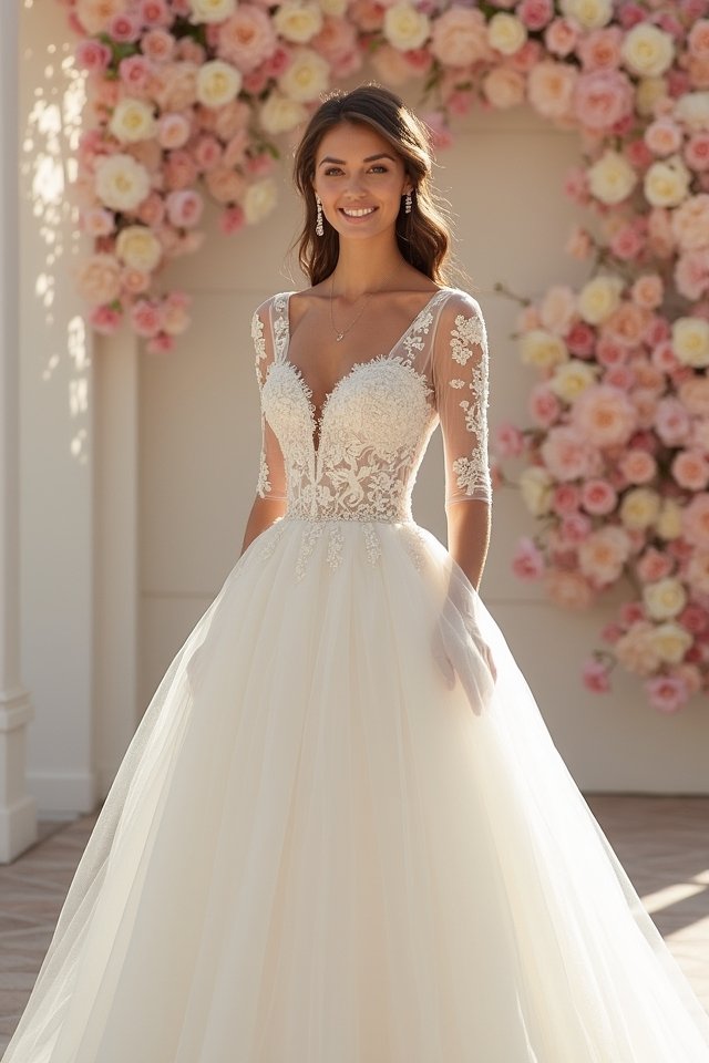 ethereal modern ball gown
