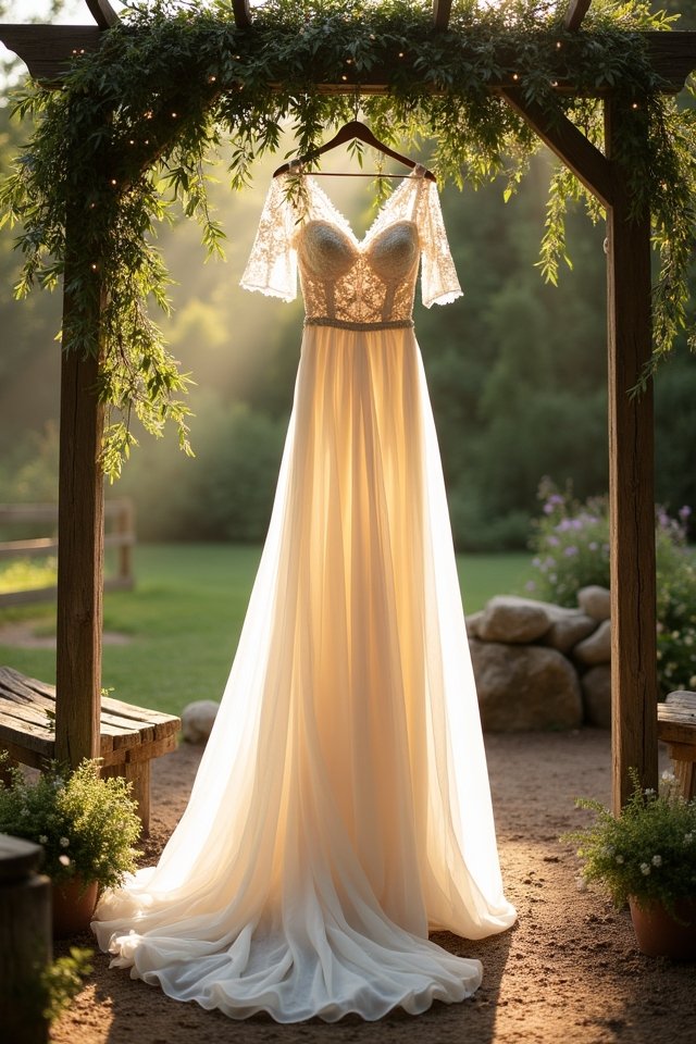 ethereal off shoulder elegance