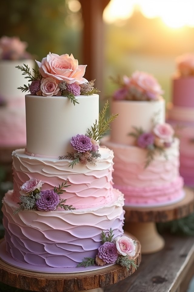 ethereal ombre buttercream cake