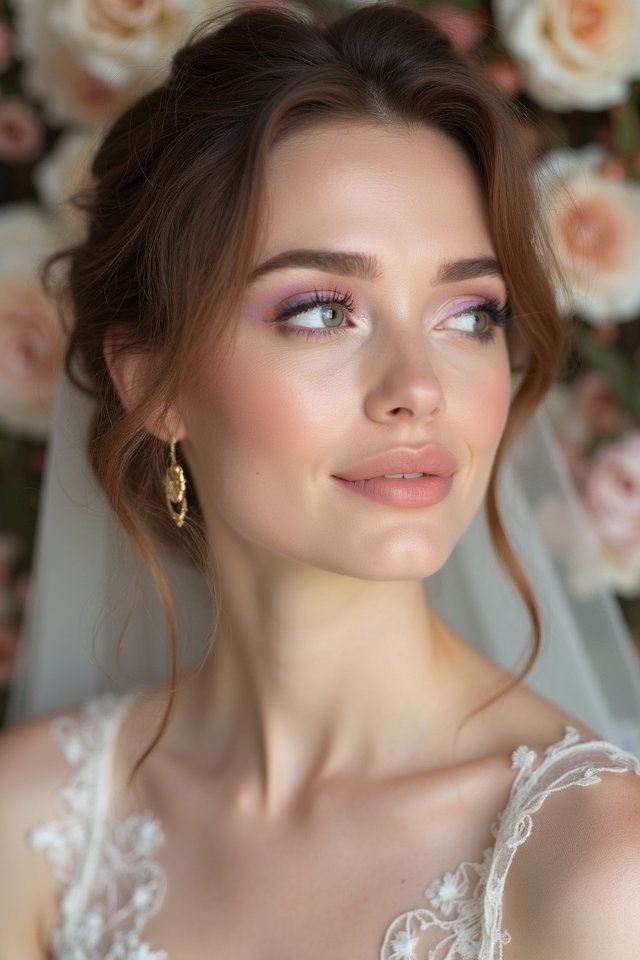 ethereal pastel bridal beauty