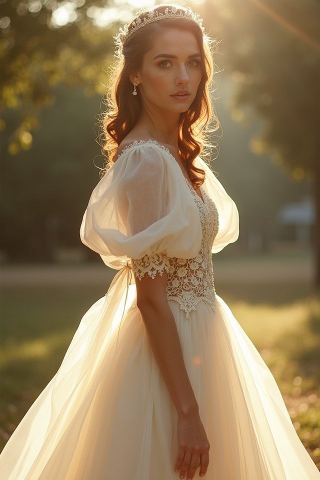 ethereal puff sleeve elegance