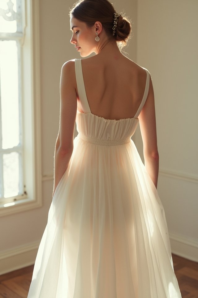ethereal romantic chiffon gown
