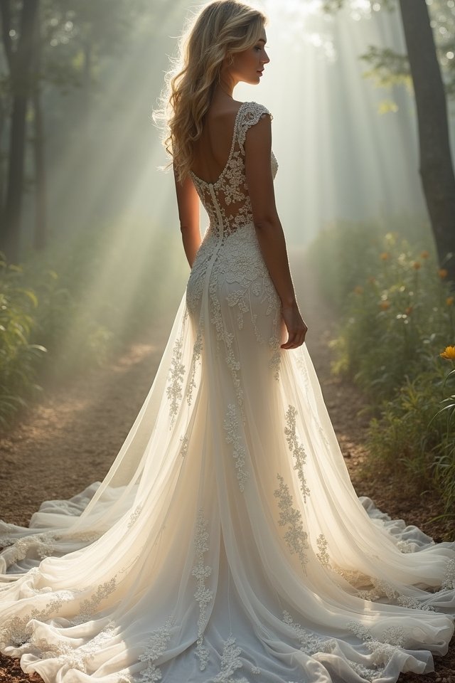 ethereal sheath gown features