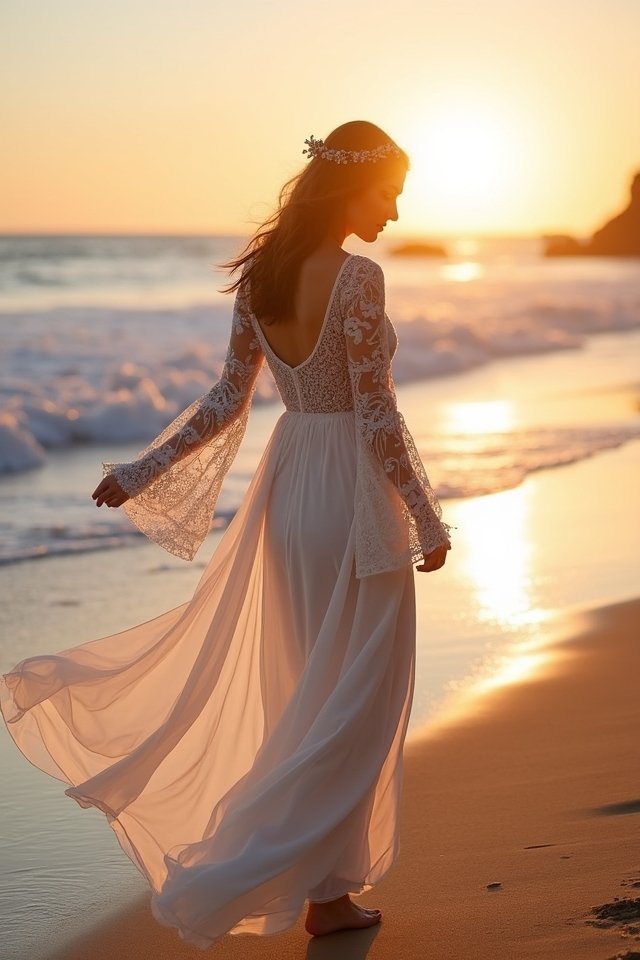 ethereal sheer bell sleeves