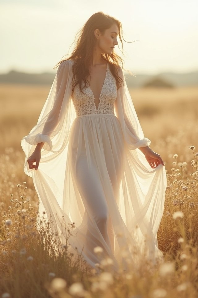 ethereal sheer overlay elegance