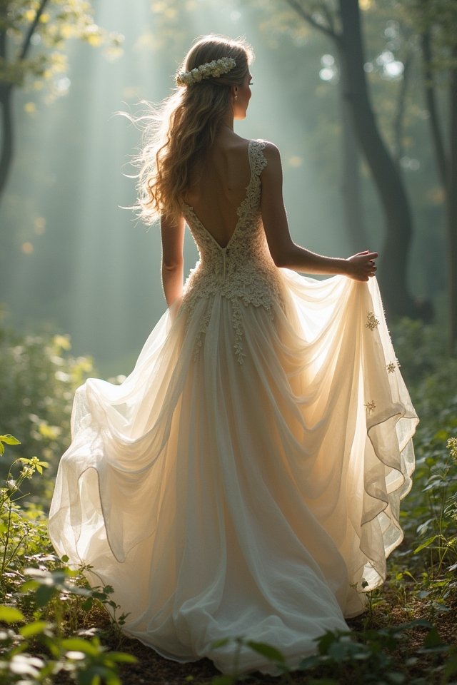 ethereal soft draped gowns