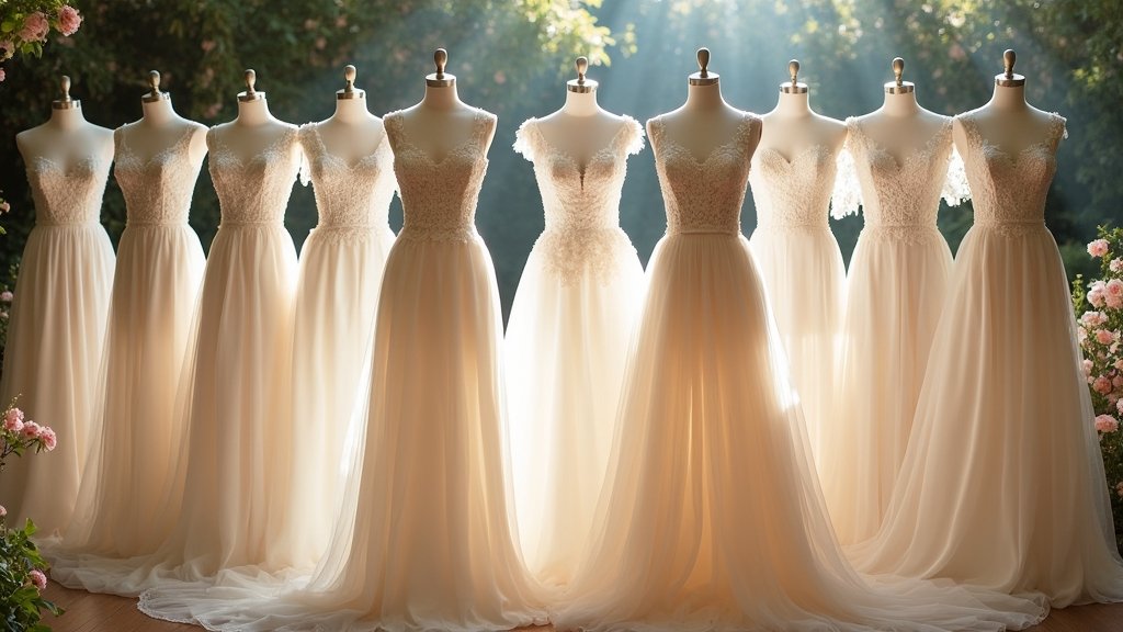 ethereal square neck wedding dresses
