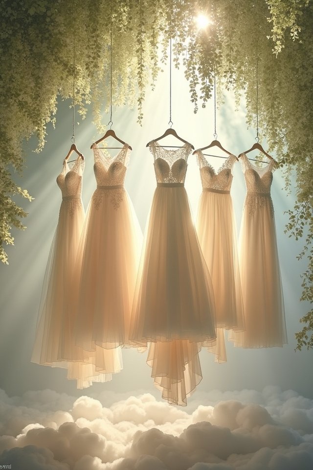 ethereal tiered wedding gowns