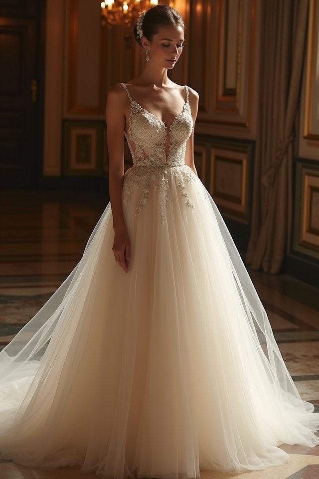 ethereal tulle gown elegance